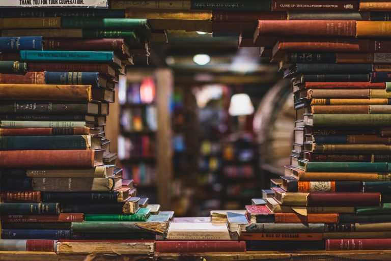 Successful content writers read - books on a table